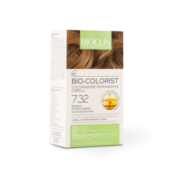 Farbene.shop | Bioclin Bio Colorist Colorazione Permanente 7.32 Biondo Dorato Beige