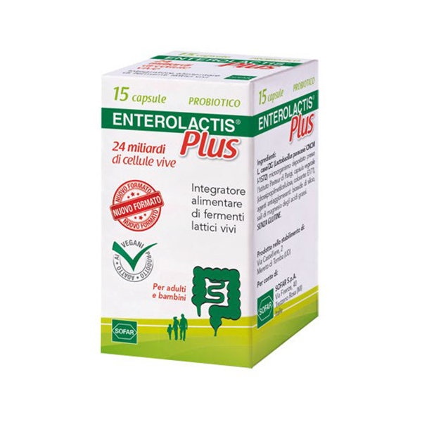 Farbene.shop | Enterolactis Plus 15 Capsule 24 miliardi di Cellule Vive