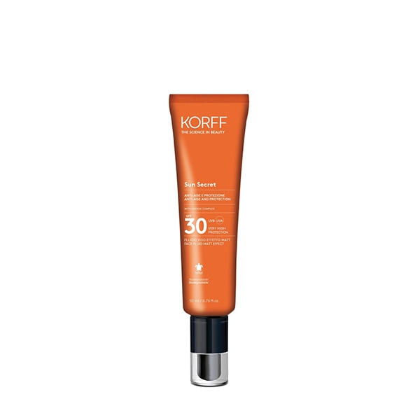 Farbene.shop | Korff Sun Secret Fluido Viso Effetto Matt Spf 30 50 ML