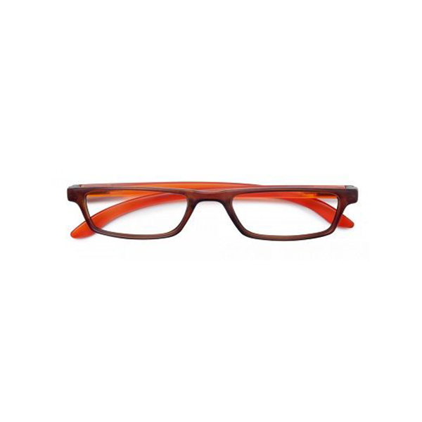 Farbene.shop | Twins Silver Trendy Arancione/Marrone Occhiale premontato +1,00