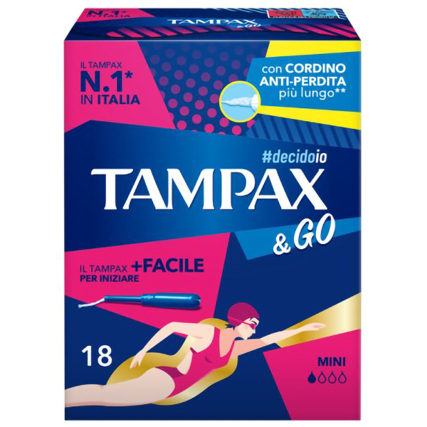 Farbene.shop | Tampax & Go Mini 18 Pezzi