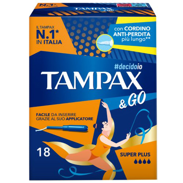 Farbene.shop | Tampax & Go Super Plus 18 Pezzi