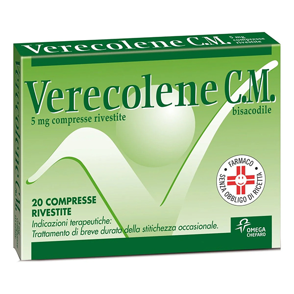 Farbene.shop | Verecolene C.M. Omega Chefaro - Lassativo 20 compresse rivestite 5 mg