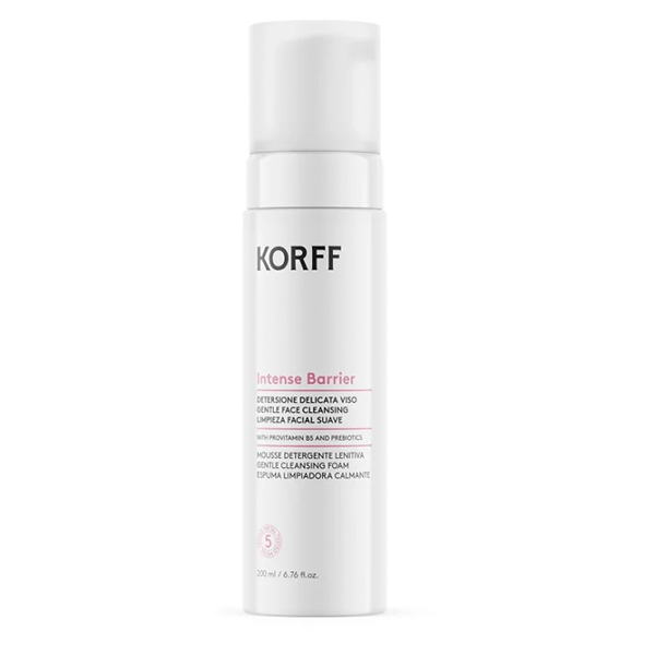 Farbene.shop | Korff Intense Barrier Mousse Detergente Lenitiva Detersione Delicata Viso 200 ml