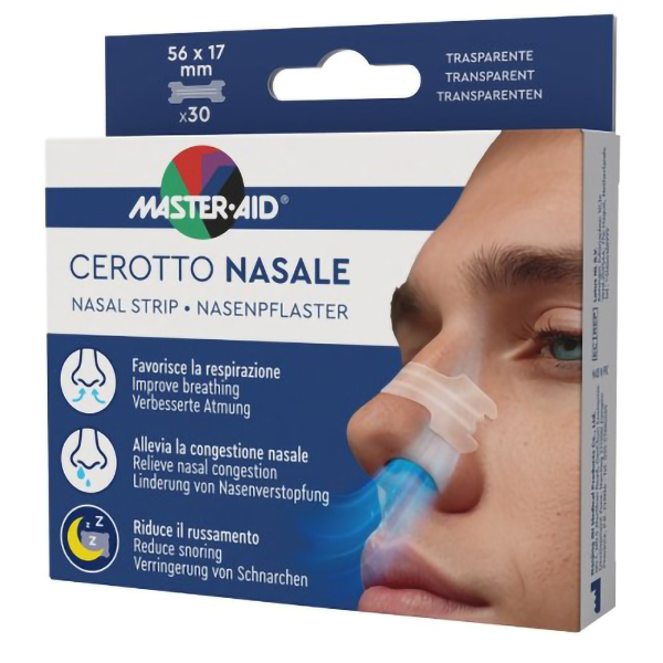Farbene.shop | Master Aid Cerotto Nasale 56x17 mm 30 Pezzi