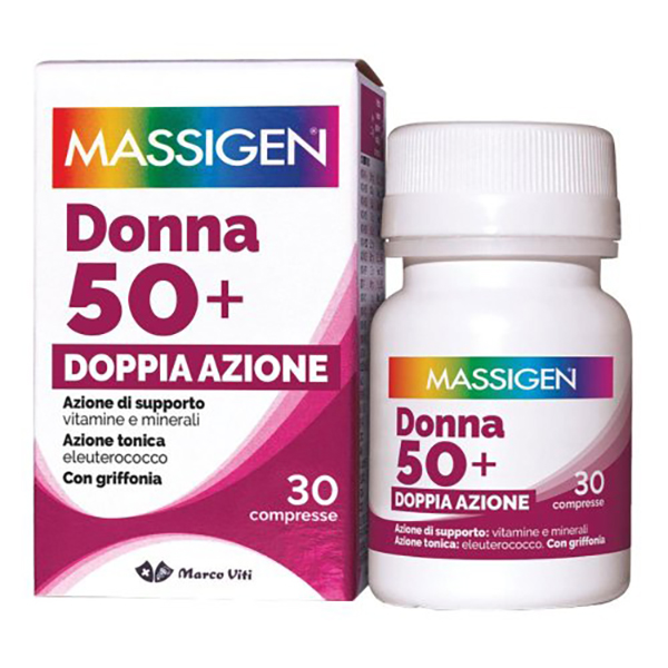Farbene.shop | Massigen Multivitaminico Donna 50+ con Vitamina D 30 Compresse