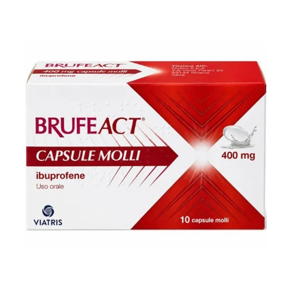 Farbene.shop | Brufeact Ibuprofene Antinfiammatorio 400 mg 10 Capsule Molli