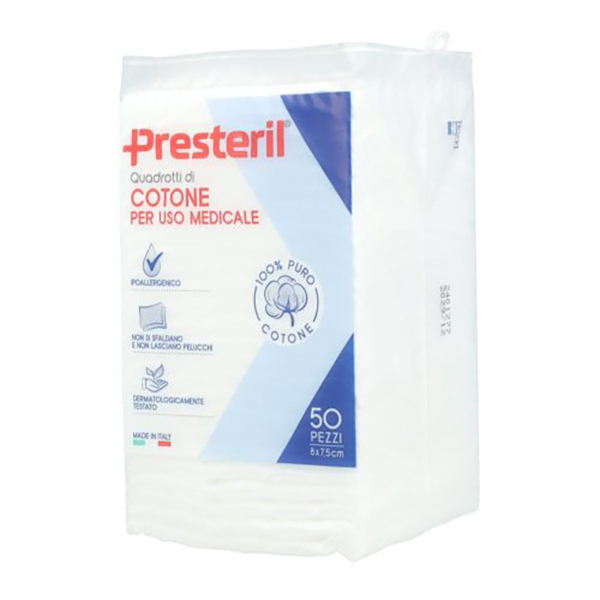 Farbene.shop | Presteril Quadrotti Cotone 8X7,5