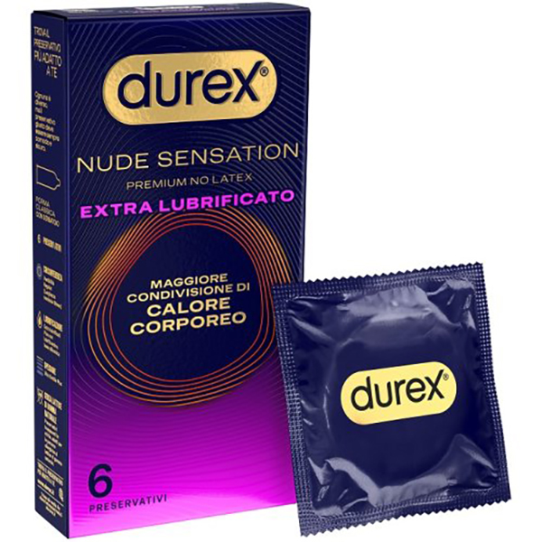 Farbene.shop | Durex Nude Sensation Extra Lubrificato 6 Pezzi
