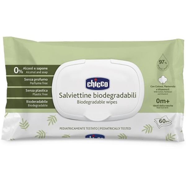 Farbene.shop | Chicco Salviette Bio 60 Pezzi