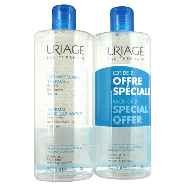 Farbene.shop | Uriage Eau Micellaire Thermale Acqua Micellare Detergente Pelle Normale o Secca PROMO BIPACK 500 + 500 ml