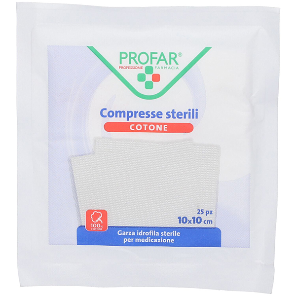 Farbene.shop | Profar Garza Idrofila Compressa Sterile 10x10 cm