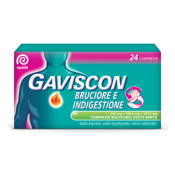 Farbene.shop | Gaviscon Bruciore e Indigestione 24 Compresse