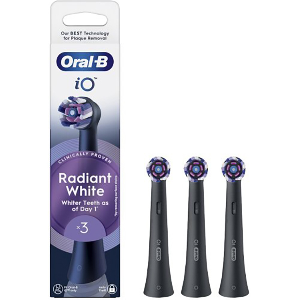 Farbene.shop | Oral-B Power Refill iO 3D White Testine Ricambio Nero 3 Pezzi