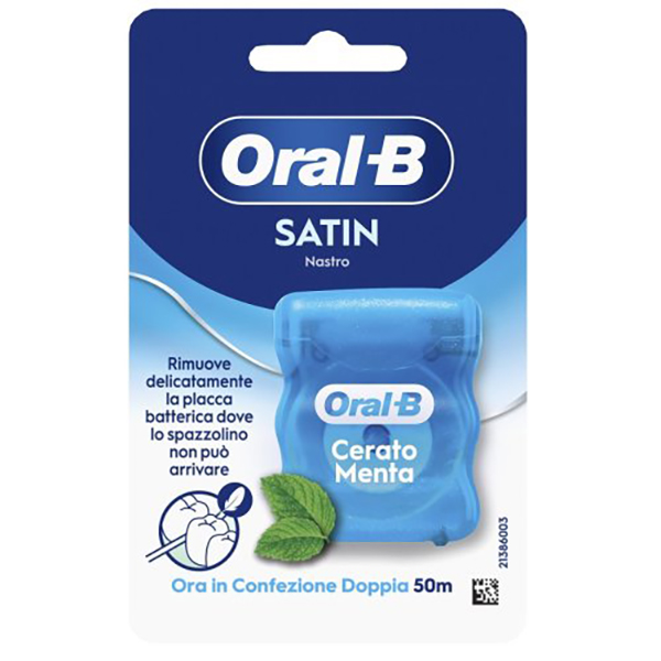 Farbene.shop | Oral-B Satin Nastro Dentale Cerato Menta 50 M